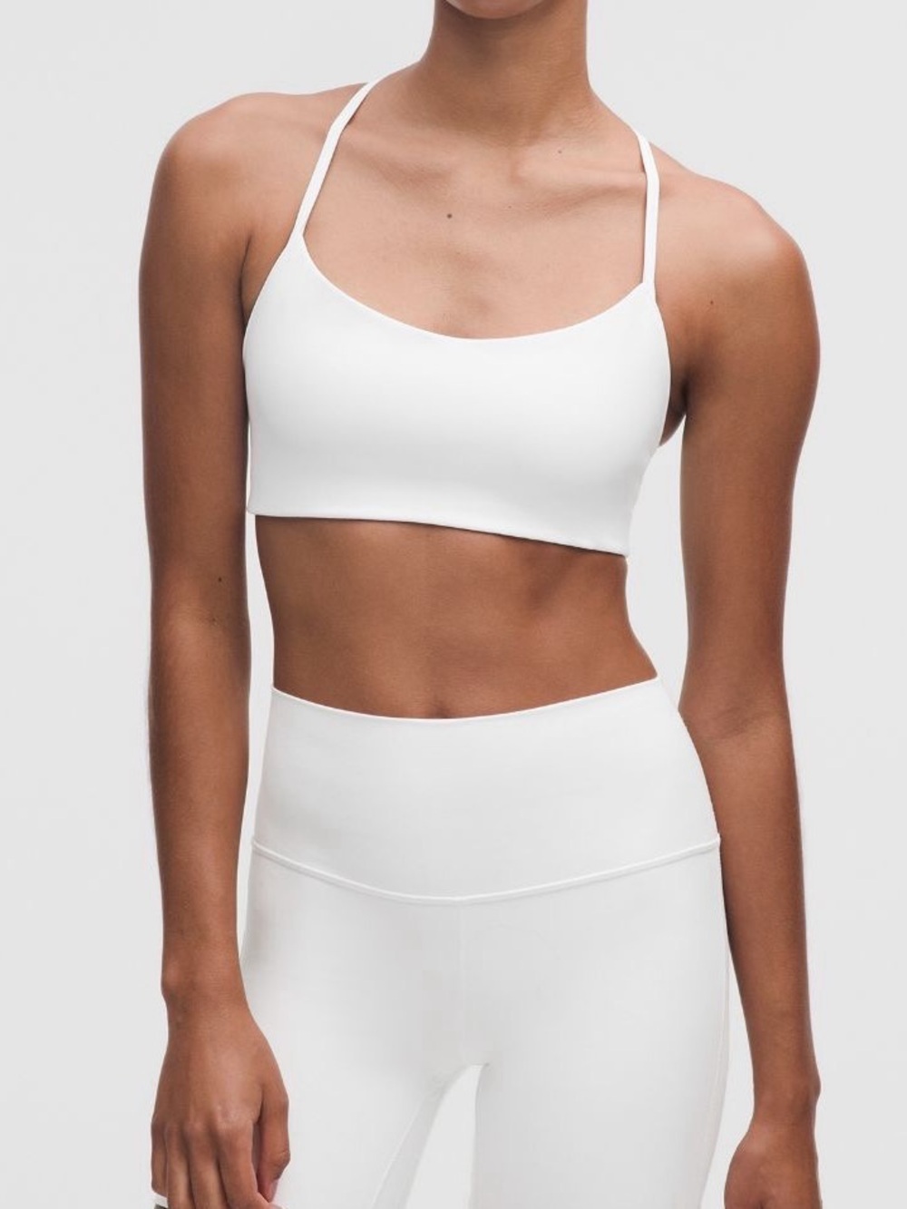 1-8 NWT Size L Lululemon Flow Y Bra C/D Evolve white